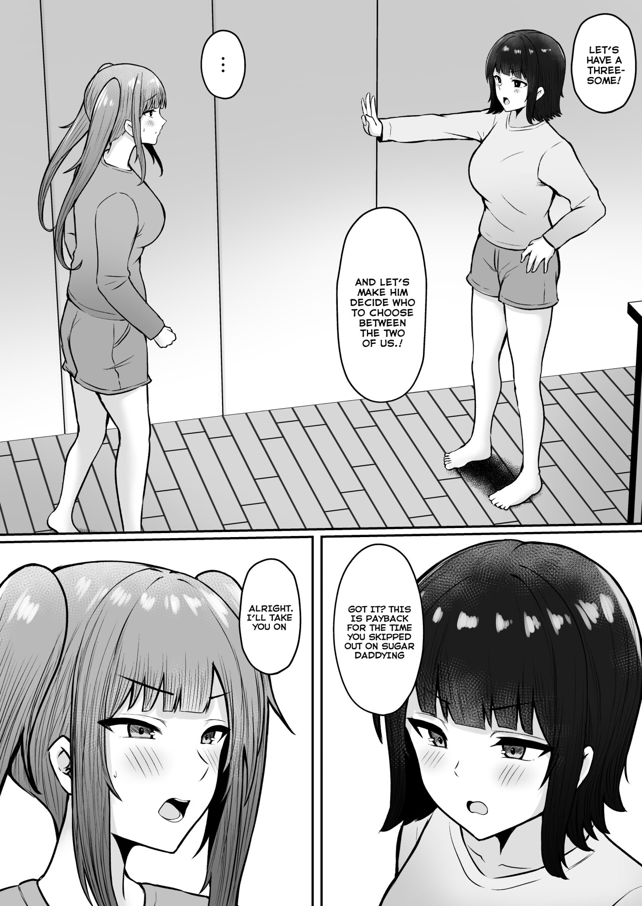 Hentai Manga Comic-My Boyfriend Is Cuckold By My Sister Who Is A Landmine ~Ria Mitsuru's Older Sister And Her Younger Sister Who Works With Papa~-Read-56